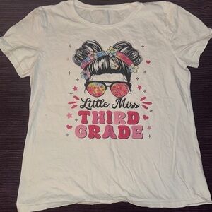 Little Miss Third Grade White Kids T-Shirt